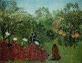 猿と蛇のいる熱帯林 1910年 アンリ・ルソー ポスト印象派 素朴原始主義